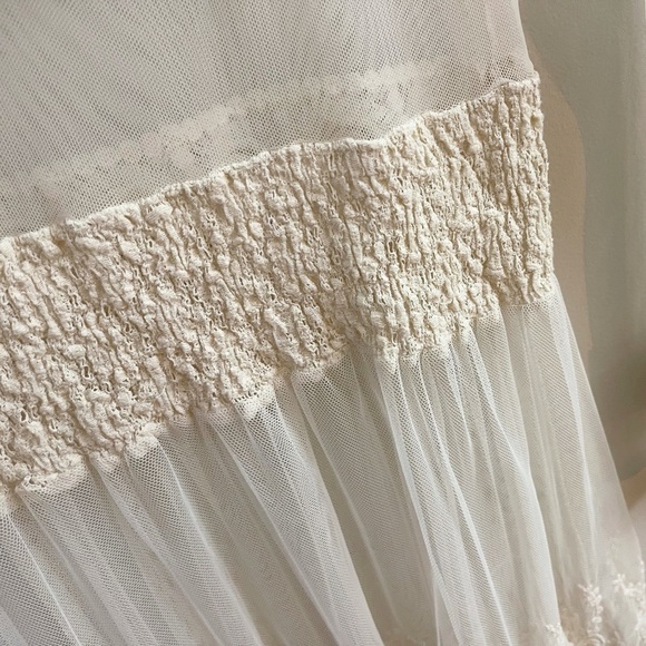 Hazel Brand Cream Crochet Lace Tunic Fairy Cottagecore Castlecore Romantic - Picture 5 of 7